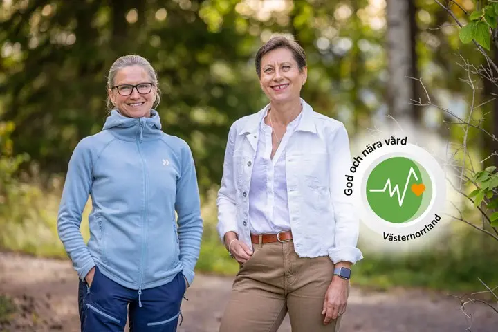 Vården i Västernorrland ger ovanligt många rådgivningssamtal om motion och matvanor. Charlotte Högberg hjälper invånare att göra en livsstilsförändring i praktiken. Iwona Jacobsson ansvarar för satsningen.