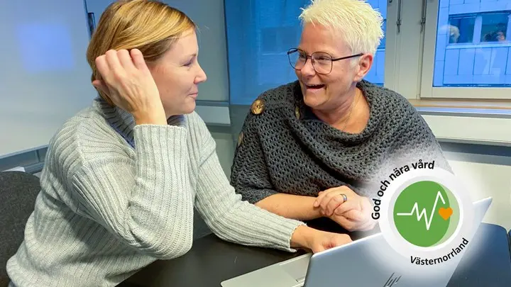Projektledare Annelie Rosfjäll och Miriam Elffors, enhetschef för LSS-sjuksköterskorna i Sundsvalls kommun.