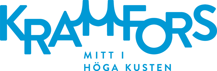 Logotypen Kramfors mitt i höga kusten
